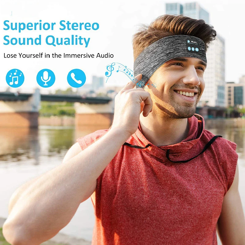 Écouteurs sans fil Bluetooth, bandeau de sport avec haut-parleur stéréo HD  Ultra-fin pour le sommeil, l'entraînement, le Jogging, le Yoga et  l'insomnie - AliExpress