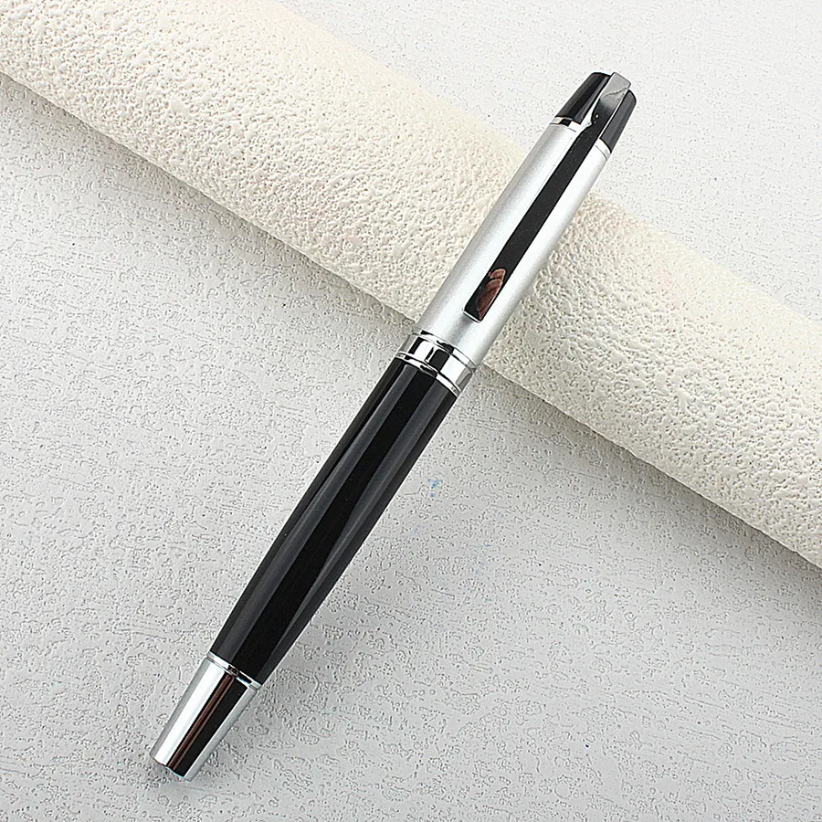 Silver And Black Rollerball Ink Pen Set For Office Writing_voghion.com