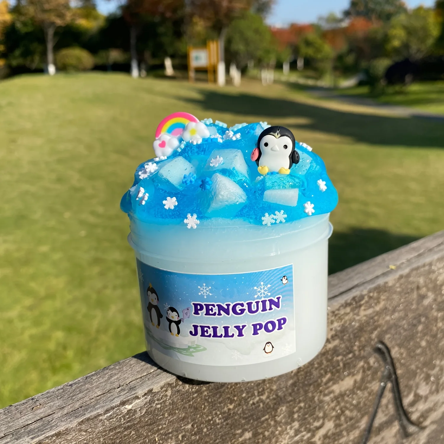 Penguin Slime Crystal Mud Set Decompression Toy DIY Decoration Sealed Storage Difficult To Dry And Crack 1 Set 270ml