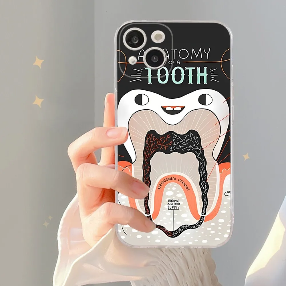 The Dentist Tooth Phone Case For IPhone 15 8 7 6 6S Plus X SE 2020 XR XS 14 11 12 13 Mini Pro Max Mobile Case