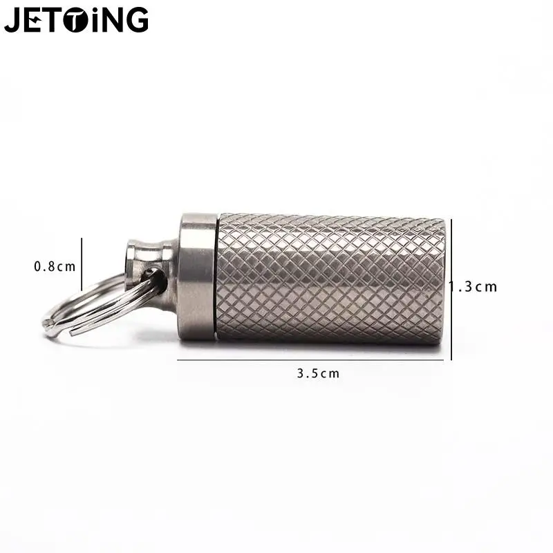 Outdoor Waterproof Canister Titanium Alloy Waterproof Canister Medicine Seal Capsule Bottle Keyring Multi Tools whistle keychain car adhesive tape keychain tool tactical keychain keychain carabiner pill box waterproof bottle camping gas canister