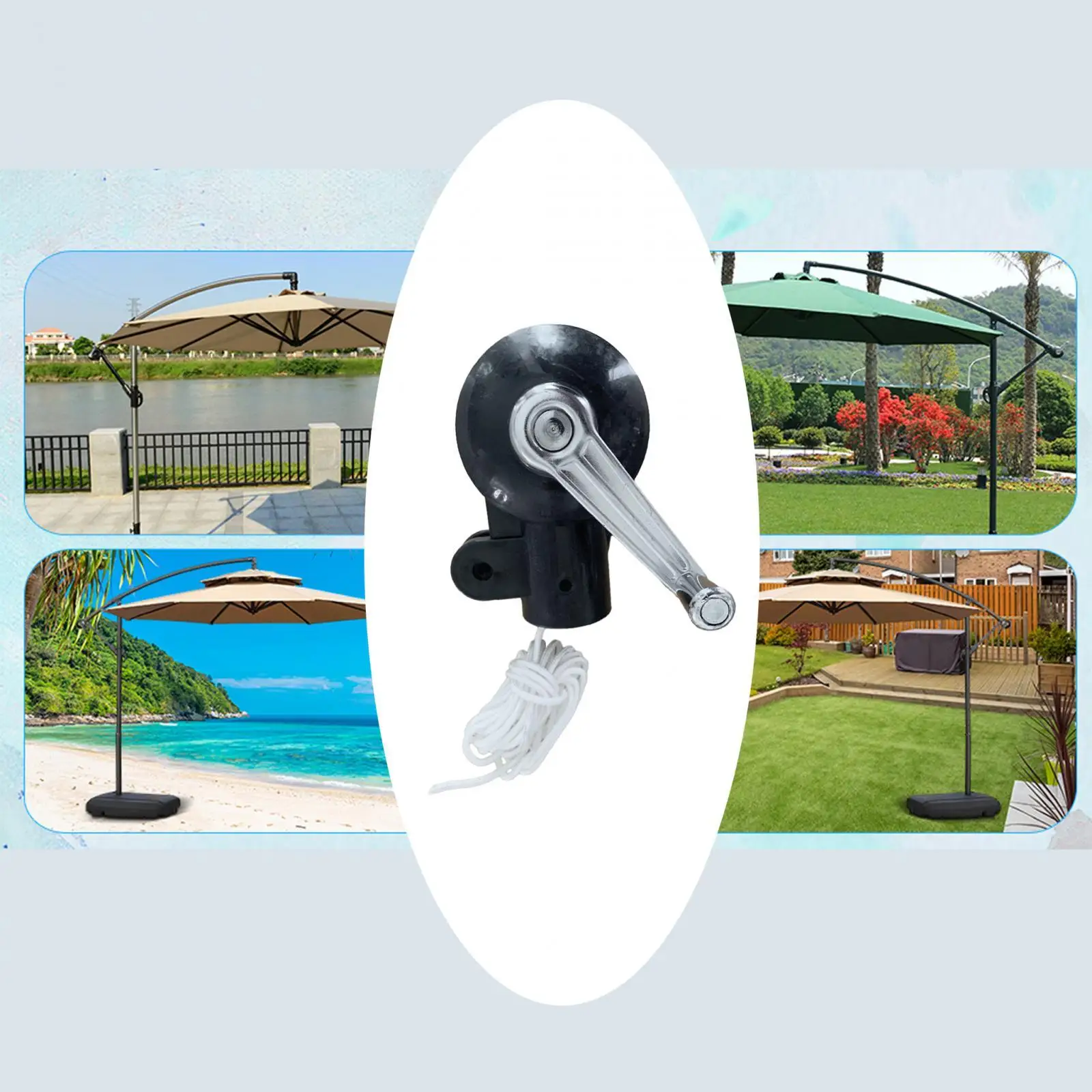 

Outdoor Umbrellas Shade Crank Handle Accessory Replace Parts Durable for