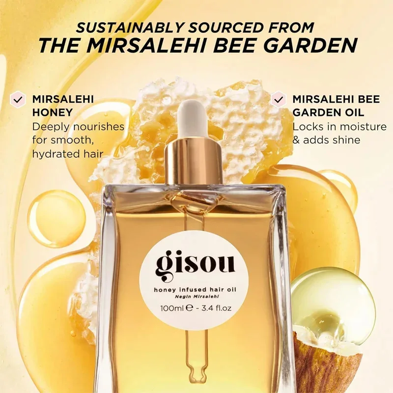 Honey Infused Hair Oil Finishing Shine Moisture Boosts Tame Frizz Overnight Treatment Essential Oil Hair Conditioner 20ml Hair Essence Oil Hair Oil