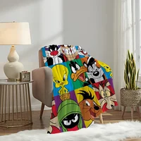 Cartoon Cute Blanket Plush Nap Sofa rug for Living L-LooneyS Room Warm Office T-Tunes Bedroom Birthday Home Travel Kid Gifts 2