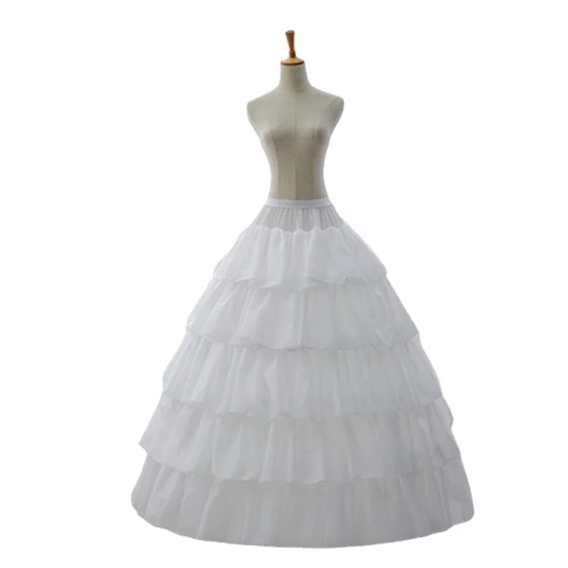 New Bride Wedding Petticoat Daqi Wedding Dress Skirt Four Laps Imported Lotus Leaf Elastic Belt цена и фото