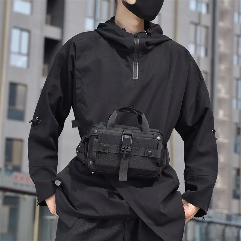 New Men's Sports Waist Bag Waterproof Mobile Phone Crossbody Bag Outdoor Sports Crossbody Chest Versatile Shoulder Cool