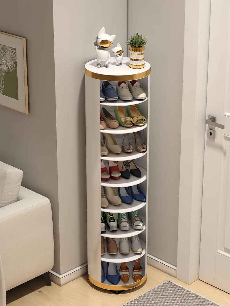 Rotating Shoe Stand Hexagon Shoe Storage Steel Rotating Shoe
