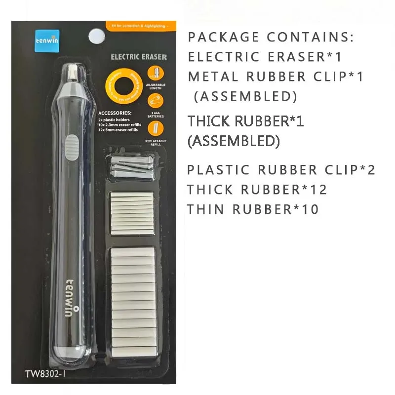 TENWIN Electric Eraser Set - Automatic Rotary Eraser for Sketching  Revision Batteries Not Included