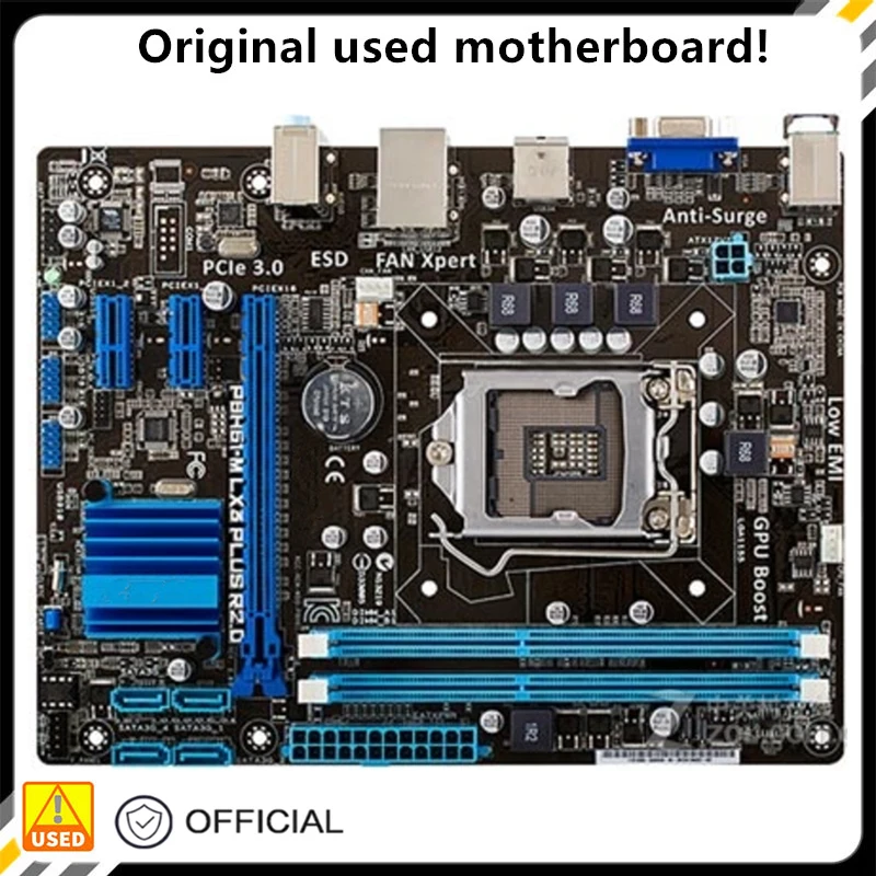 

H61 P8H61-M LX3 PLUS R2.0 H61M P8H61 Used Desktop Board H61 Slot LGA1155 DDR3 Motherboard SATA2 USB2.0 Support I3 I5 I7