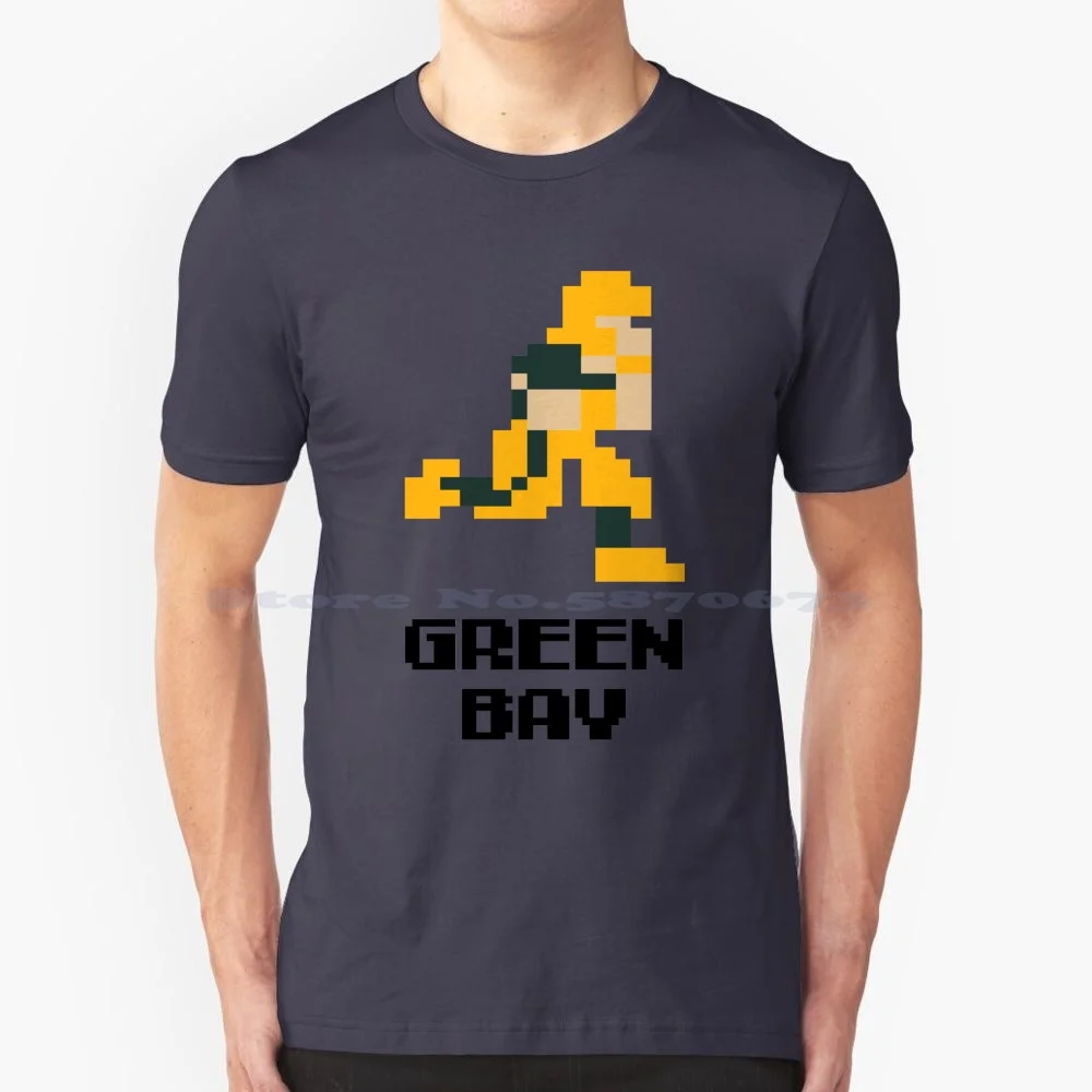 8 Bit Green Bay Football 2 T Shirt 100% Cotone Tee Green Bay Green Bacy Packers Football Clay Mathews Clay Lange Jordy