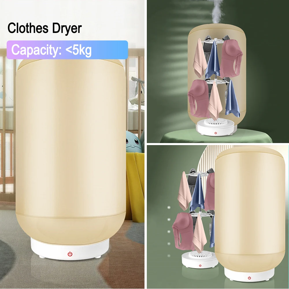 MiniClothingDryersQuickdryingHotAirDryingInstrumentHangingLaundryDryerDoublelayer