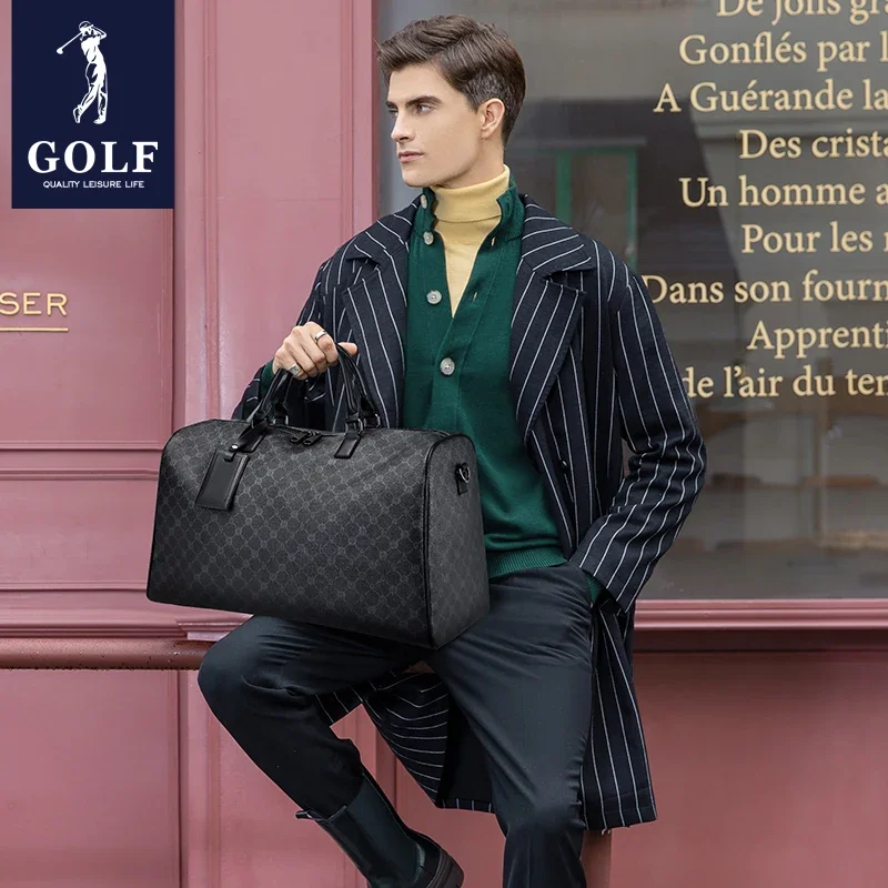 Men Business Travel Luggage Bag Leather Travel Duffle Large Capacity Hand Luggage Bag Short Trip Shoulder Bags Luxury Handbag - 6