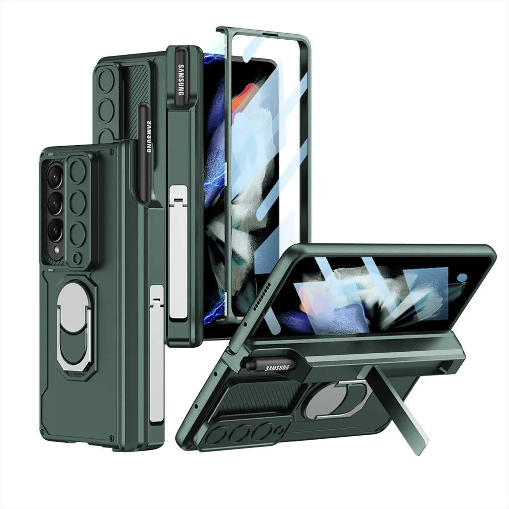 

Оригинальный чехол GKK для Samsung Galaxy Z Fold 3, противоударный чехол с магнитными петлями и подставкой, жесткий чехол для Samsung Z Fold3