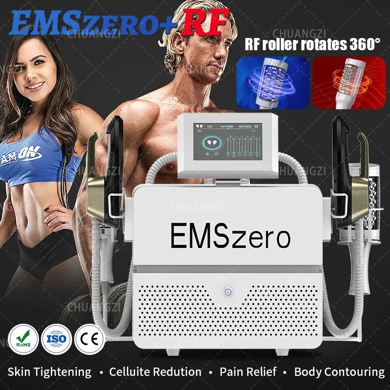 

2024 New EMSZERO 2 in 1 Roller Massage Lose Weight Therapy 40K Compressive Micro vibration Vacuum 5D Body slimming Machine