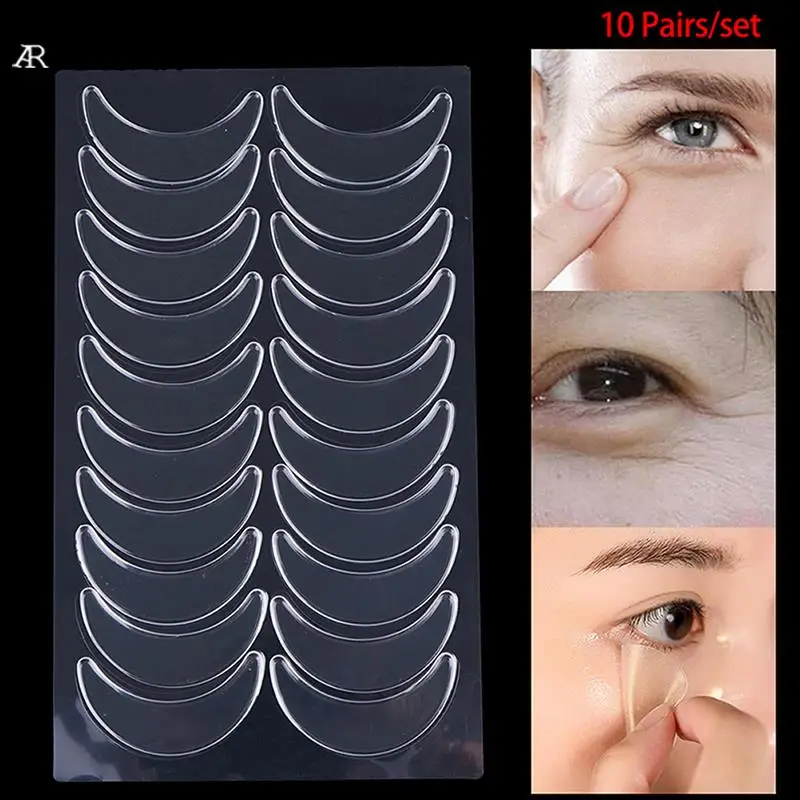 

10Pairs Silicone Reusable Waterproof Silicone Anti-Wrinkle Eye Pads Patches Stickers Eye Skin Care Pads Beauty Eye Pads