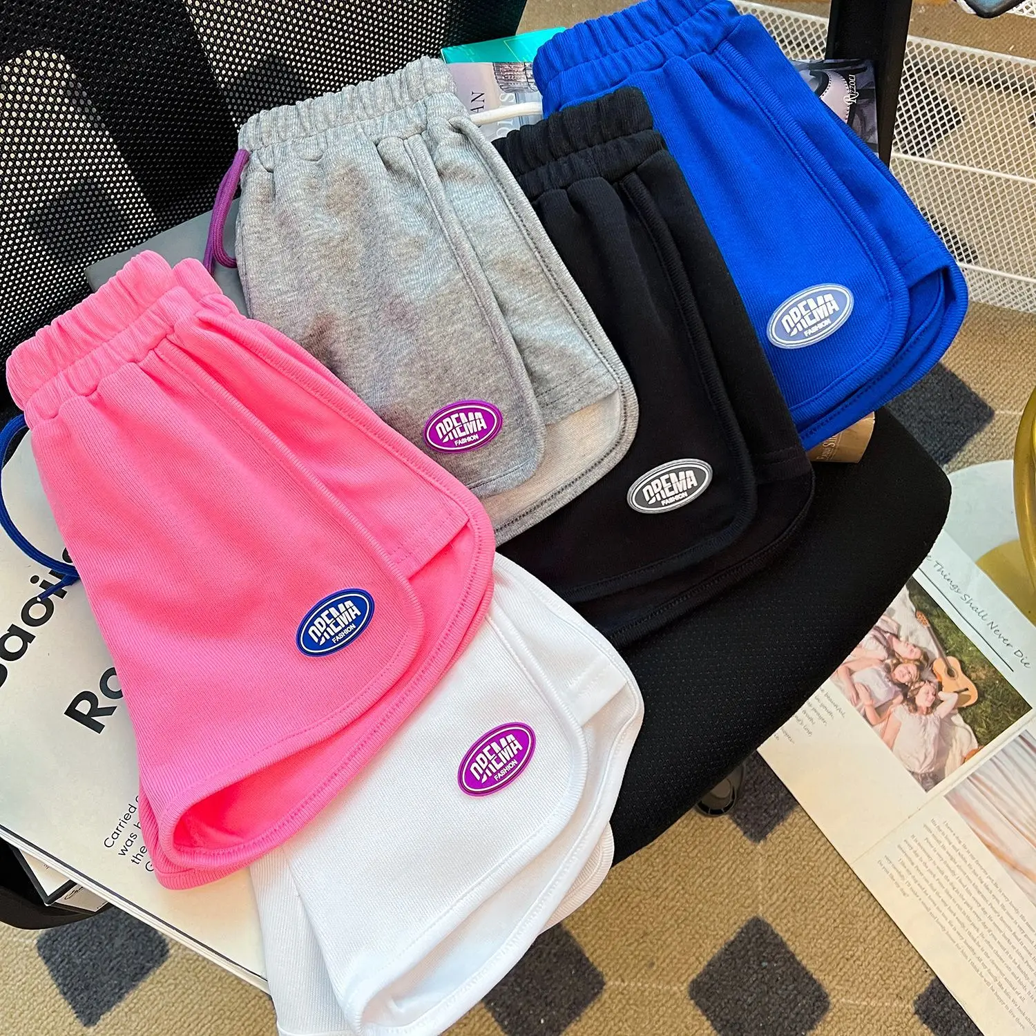 Korean Summer Kids Girls Shorts Elastic Waist Sticker Casual Cotton Thin Toddler Girls Shorts Children