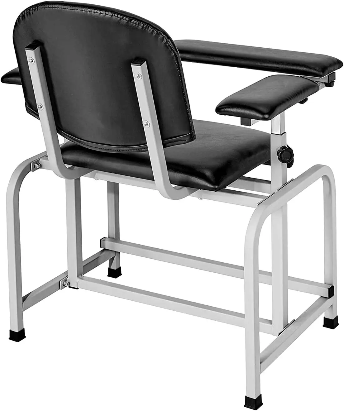 Blood Drawing Phlebotomy Chair, Comfortable Padded Lab Draw Chair with Adjustable Armrest (Black) 4