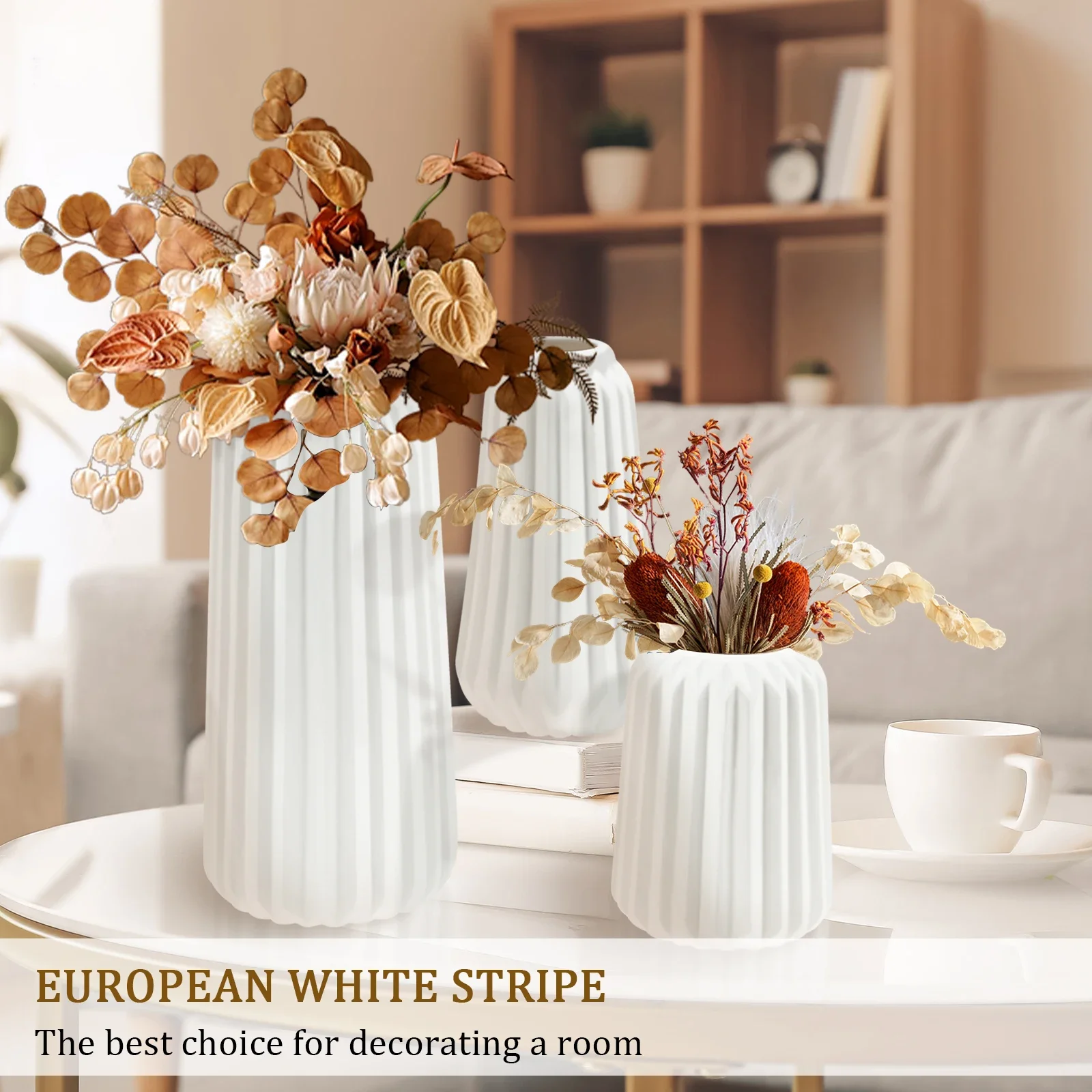 Jarrón Alto Cónico De Cerámica Blanca, Pequeño Jarrón De Flores De Una Sola  Flor, Florero Decorativo Floral, Jarrón Cónico De Mesa, Centros De Mesa Para  El Hogar, Mesa De Boda, Dormitorio, Sala, image size:1600x1600