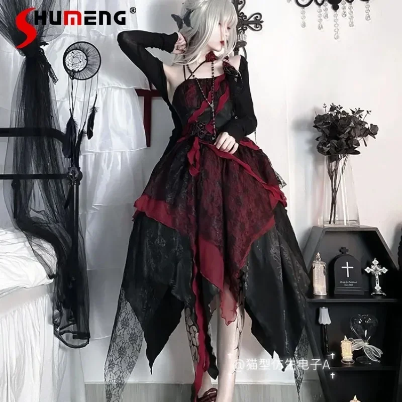女性のための日本のロリータゴシックスタイルのドレス,不規則な