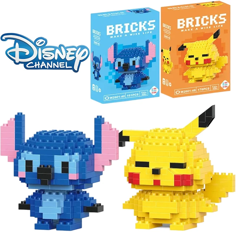 Disney Lega LiLo Stitch Toys Figure Pokemon Pikachu lega Brick Anime Cartoon Character Model lega Figure Toys for children Gifts 1
