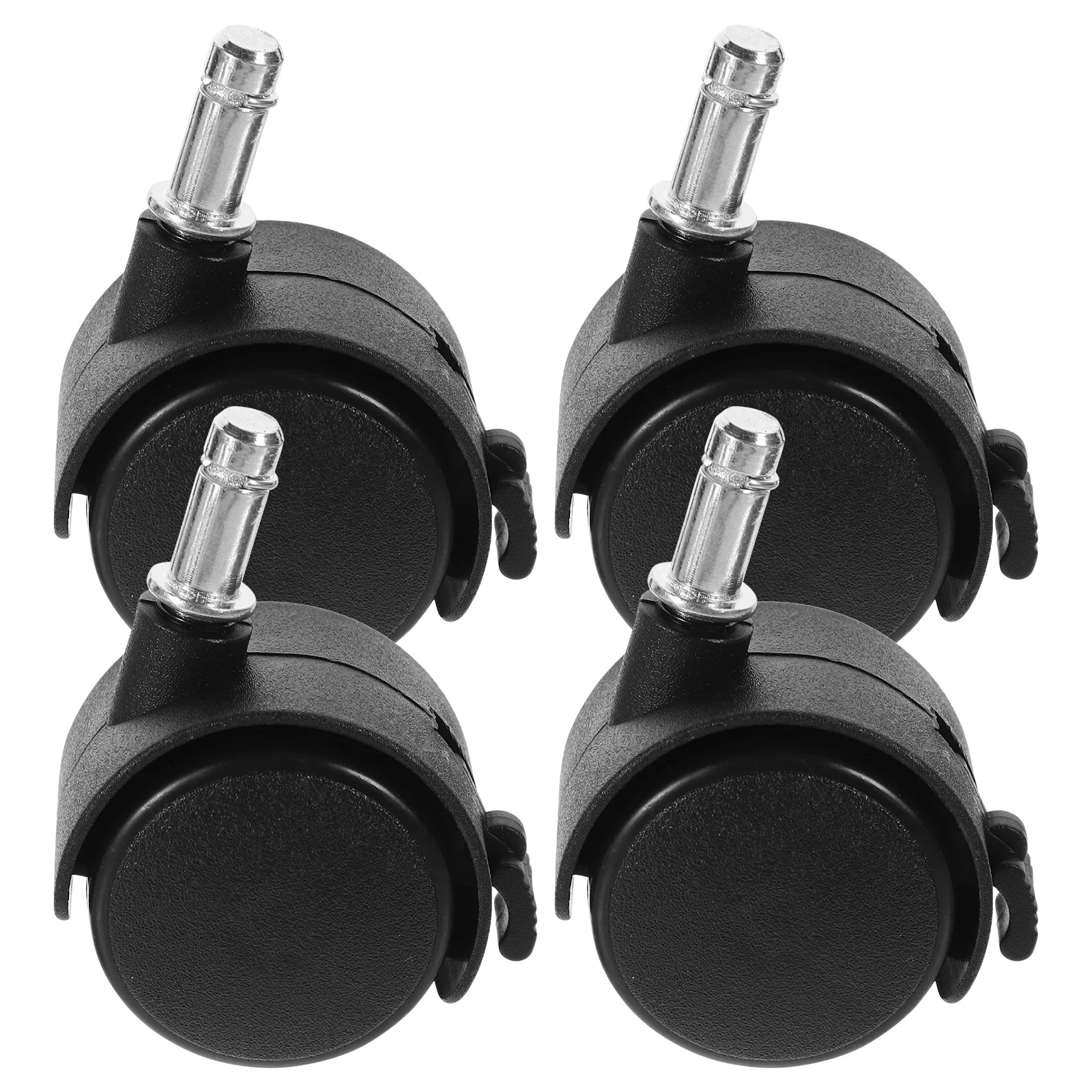 4 Pcs Trash Can Wheels Garbage Bin Swivel Caster Replacement Parts Black Nylon Small Appliance