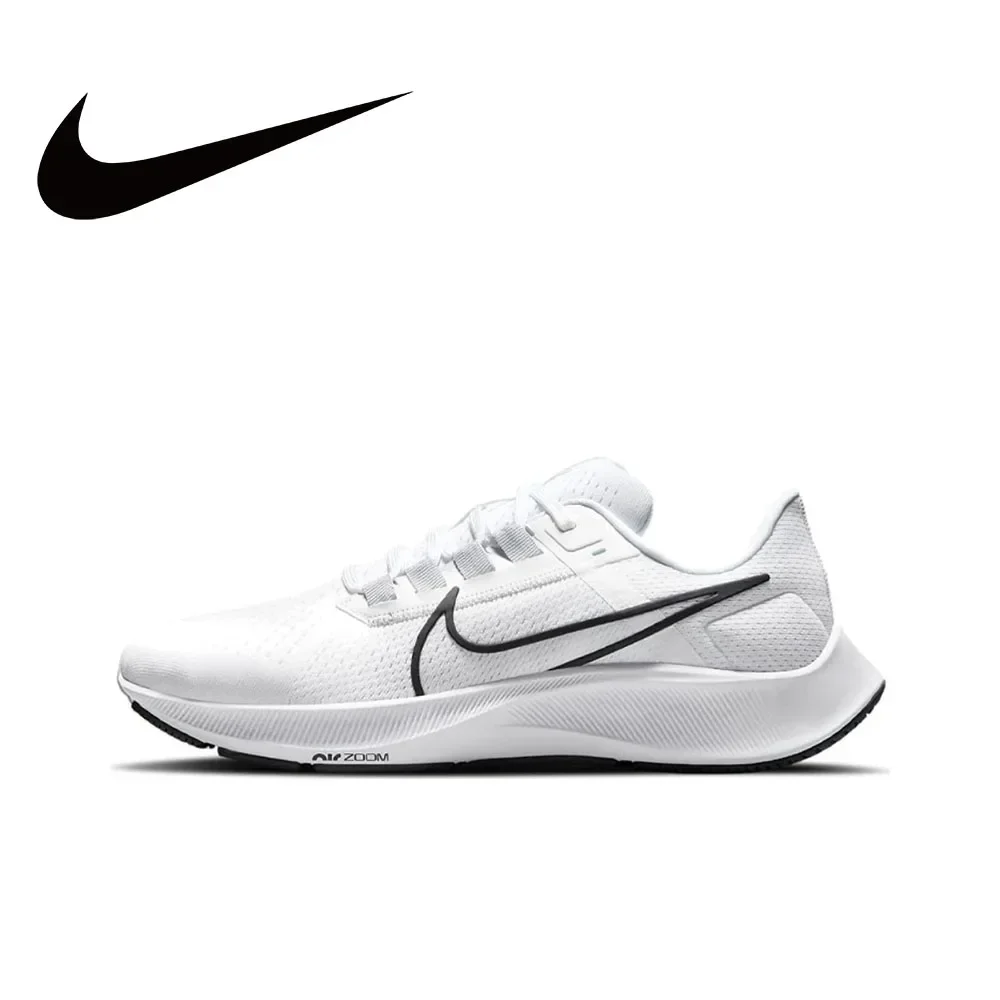 Nike Air Zoom Pegasus 38 Low Zapatillas para hombre y mujer Zapatillas con amortiguación Zapatillas ligeras y transpirables Zapatillas para correr blancas