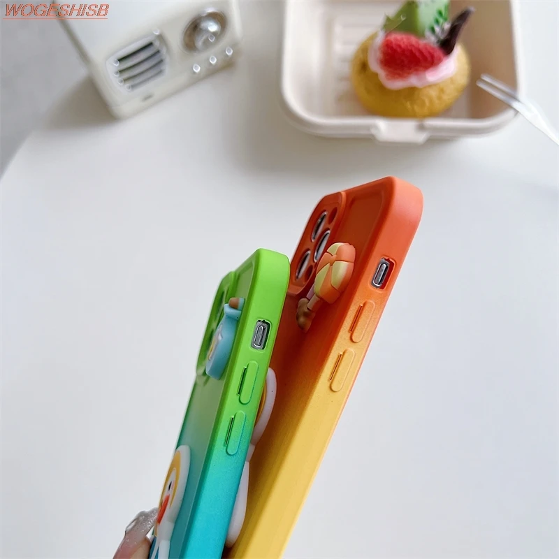 Cute Duck Wrist Strap Phone Case For Xiaomi Mi 14 13 12 11 10T Pro 13T 12T 12S 12X 11T 11X Lite Cartoon Bracelet Soft Cover_voghion.com