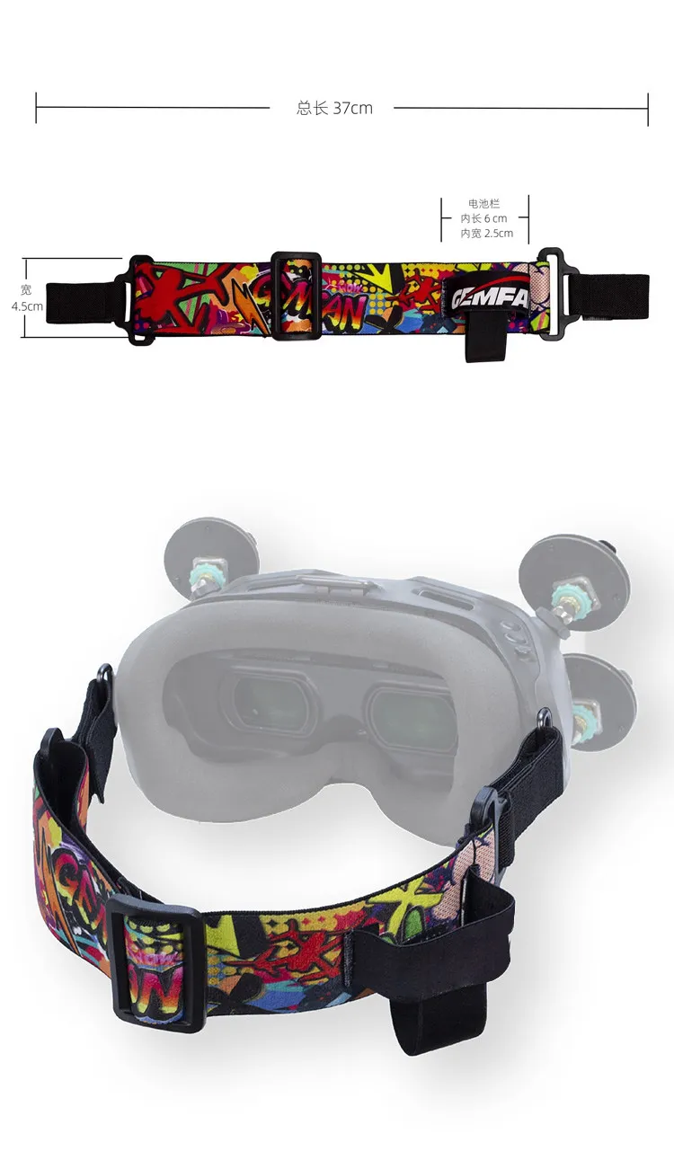 Sangle de tête réglable pour lunettes FPV - Confort antidérapant