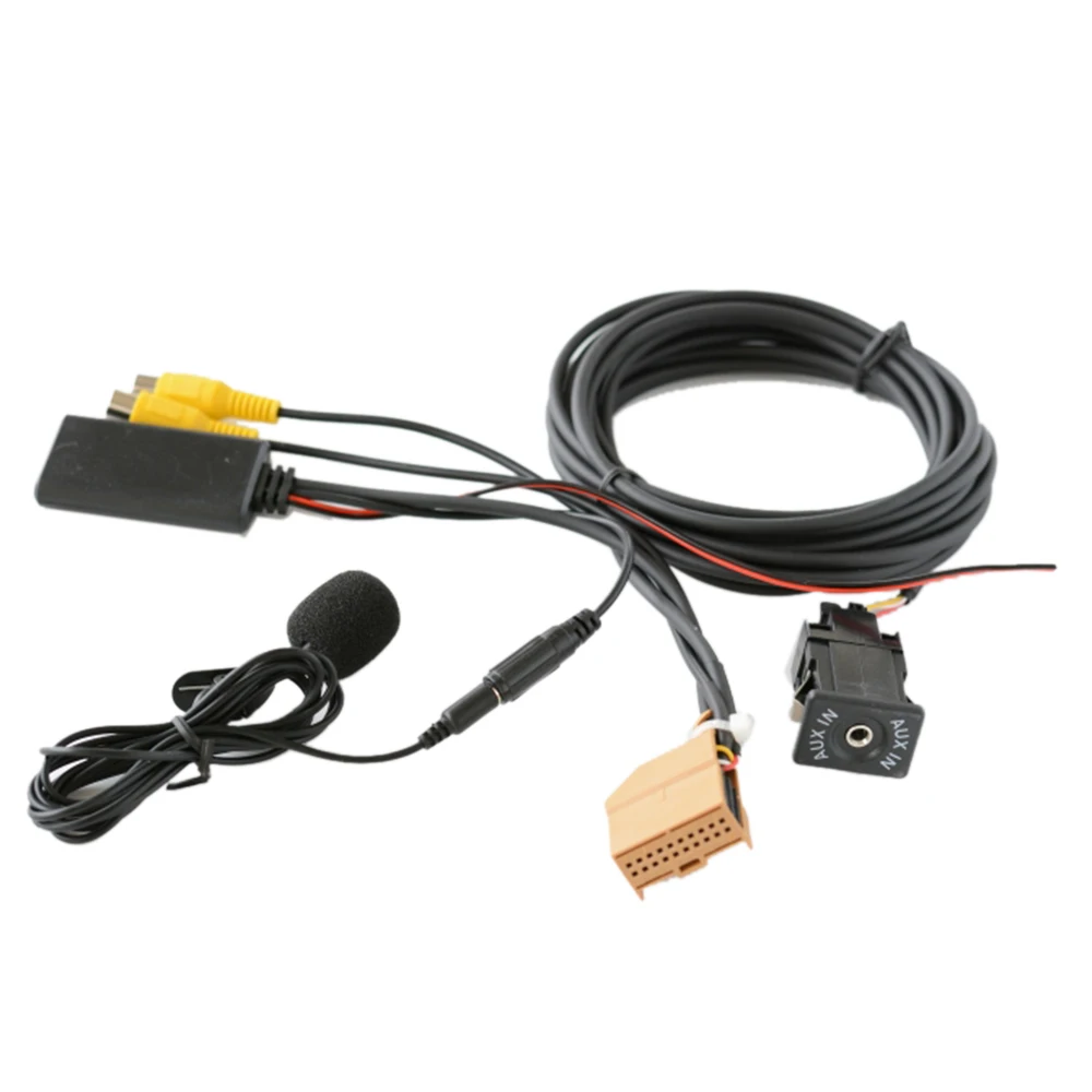 

12V MMI 2G Car Bluetooth AUX Cable Adapter Music Audio Mic for Q7 A6 A8 2006-2008