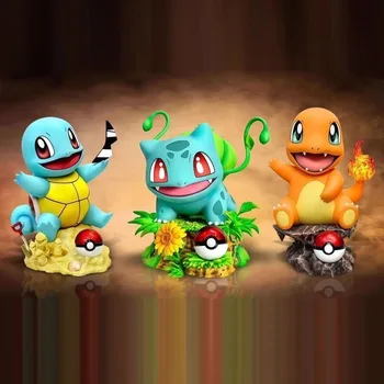 Pokemon tre starter figure Bulbasaur Squirtle Charmander 10cm 1
