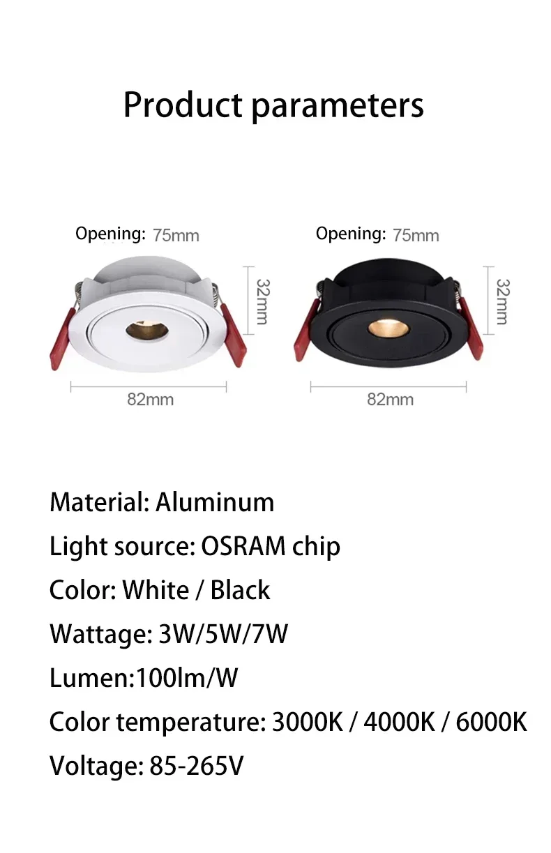 Led Spotlights 3W 5W 7W 3 8 15 Degree For Home Picture Art Museum