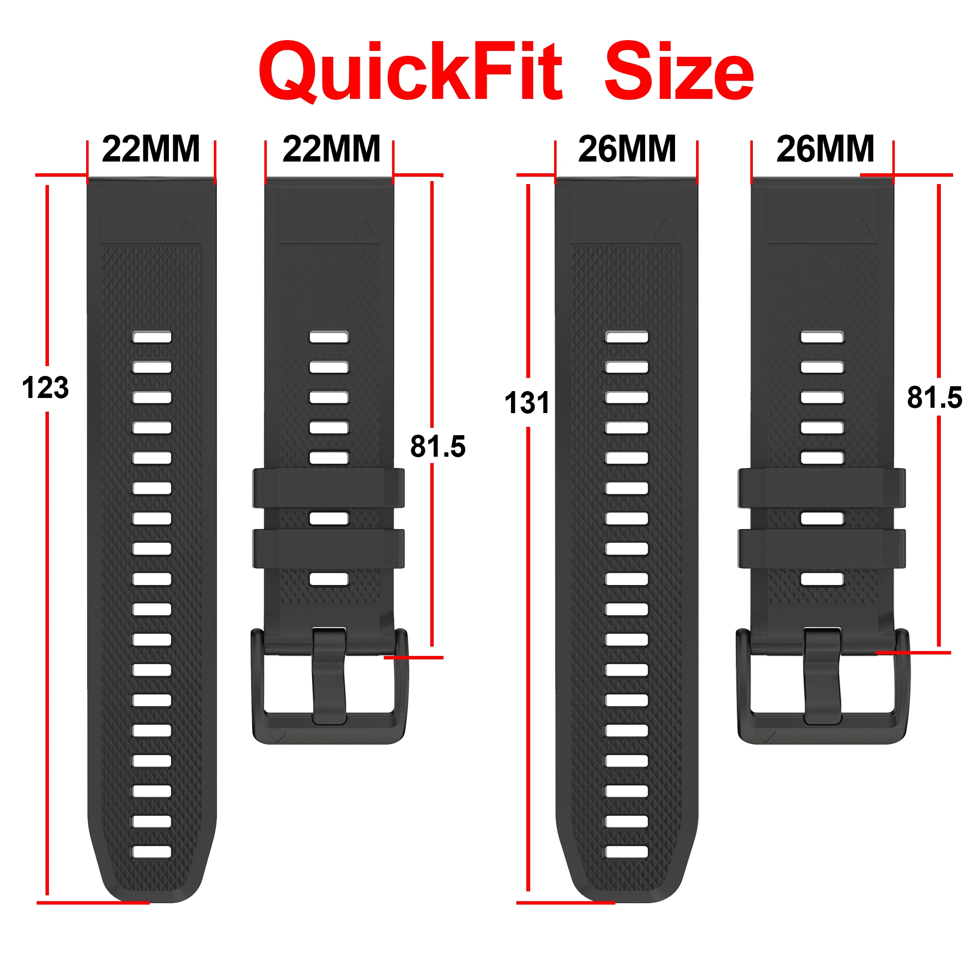 Premium Silicone QuickFit Strap - Durable and Versatile Watch Band Replacement