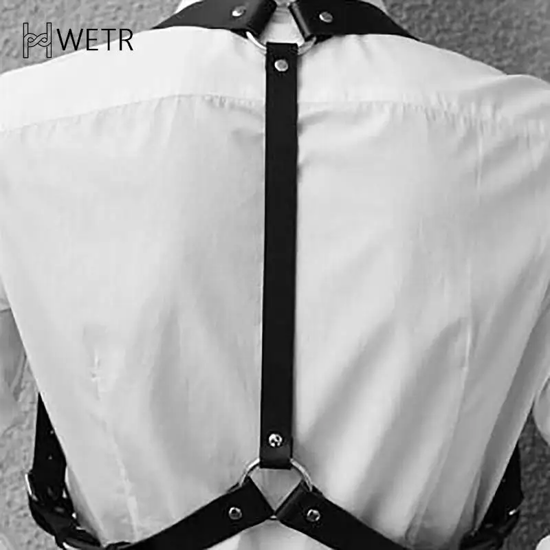 

Best Selling Men's Suspenders Sexy Women Men Adjustable Leather Punk Fancy Costume Body Chest Harness Belt