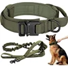 Pet Dog Collar Leash Set Durable Adjustable Pet Tactical Collar Leash Medium Large Dog German Shepherd Training Accessories