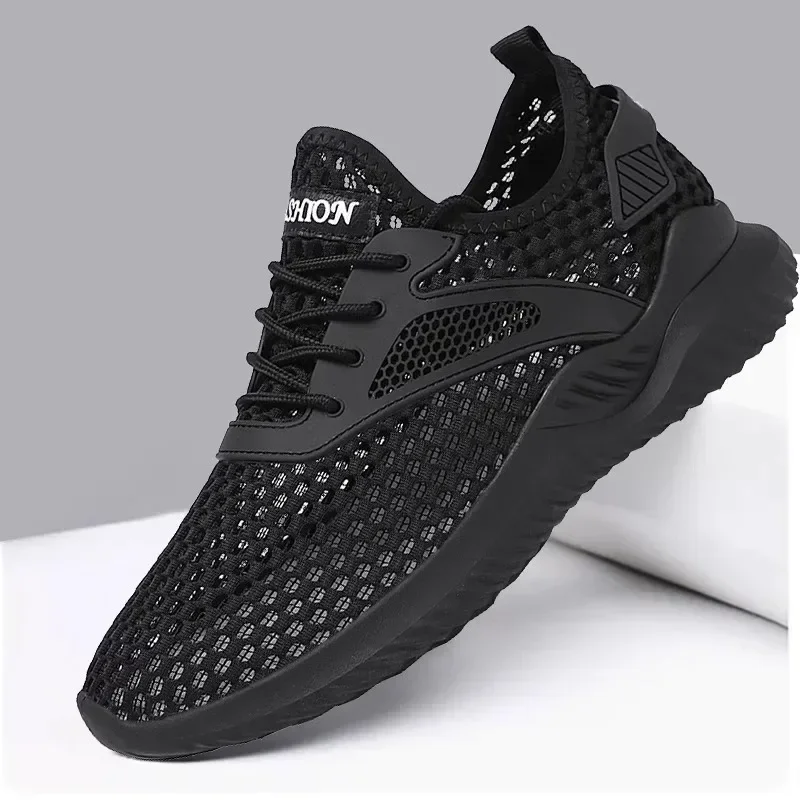 Summer mesh men's shoes breathable thin hollow large mesh sports shoes casual sports