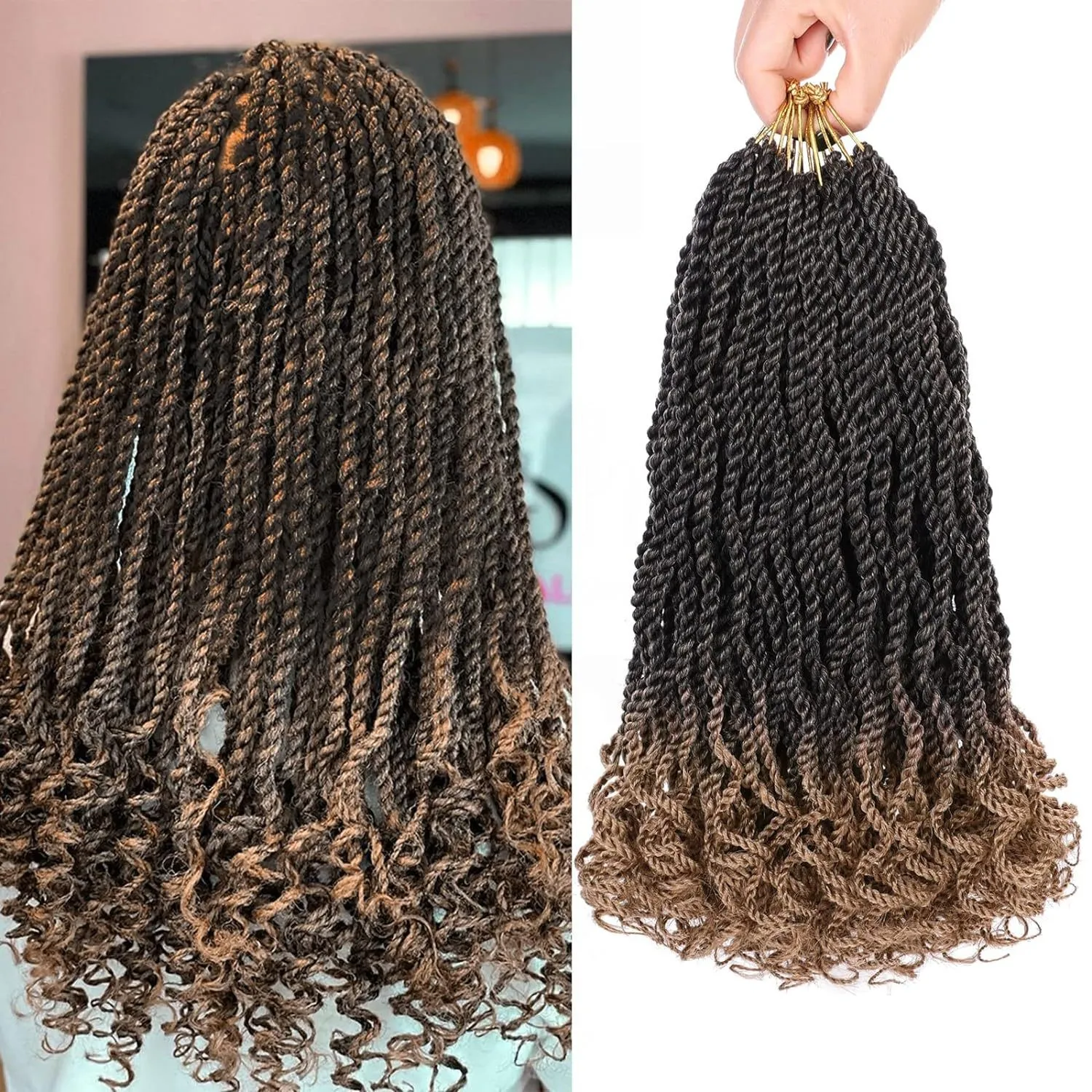 Goddess-Inspired 12-Inch Senegalese Twist Crochet Braids - Perfect