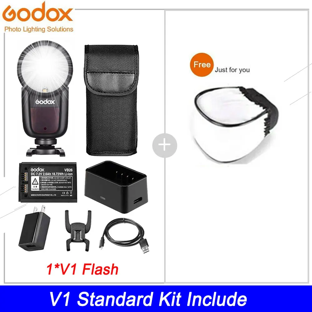 Flash Godox V1 Camera Speedlight V1S/V1N/V1C/V1F/V1O TTL Round Head Flash  for Canon Nikon Sony Fujifilm Olympus Pentax Panasonic - AliExpress