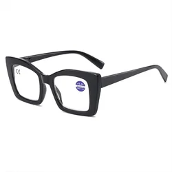Large Frame Anti Blue Light Fashion Glasses - Ultra Light Unisex Eyewear (Black)