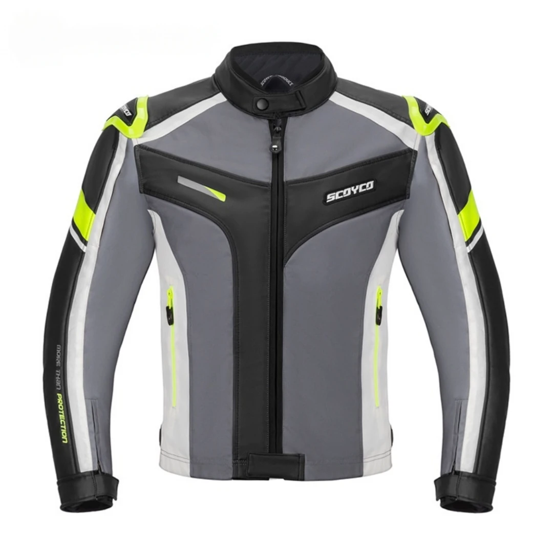 오토바이 라이딩 수트 통기성 환기 안티드롭 내마모성 오토바이 레이싱 재킷 방수 방풍 탈부착 가능