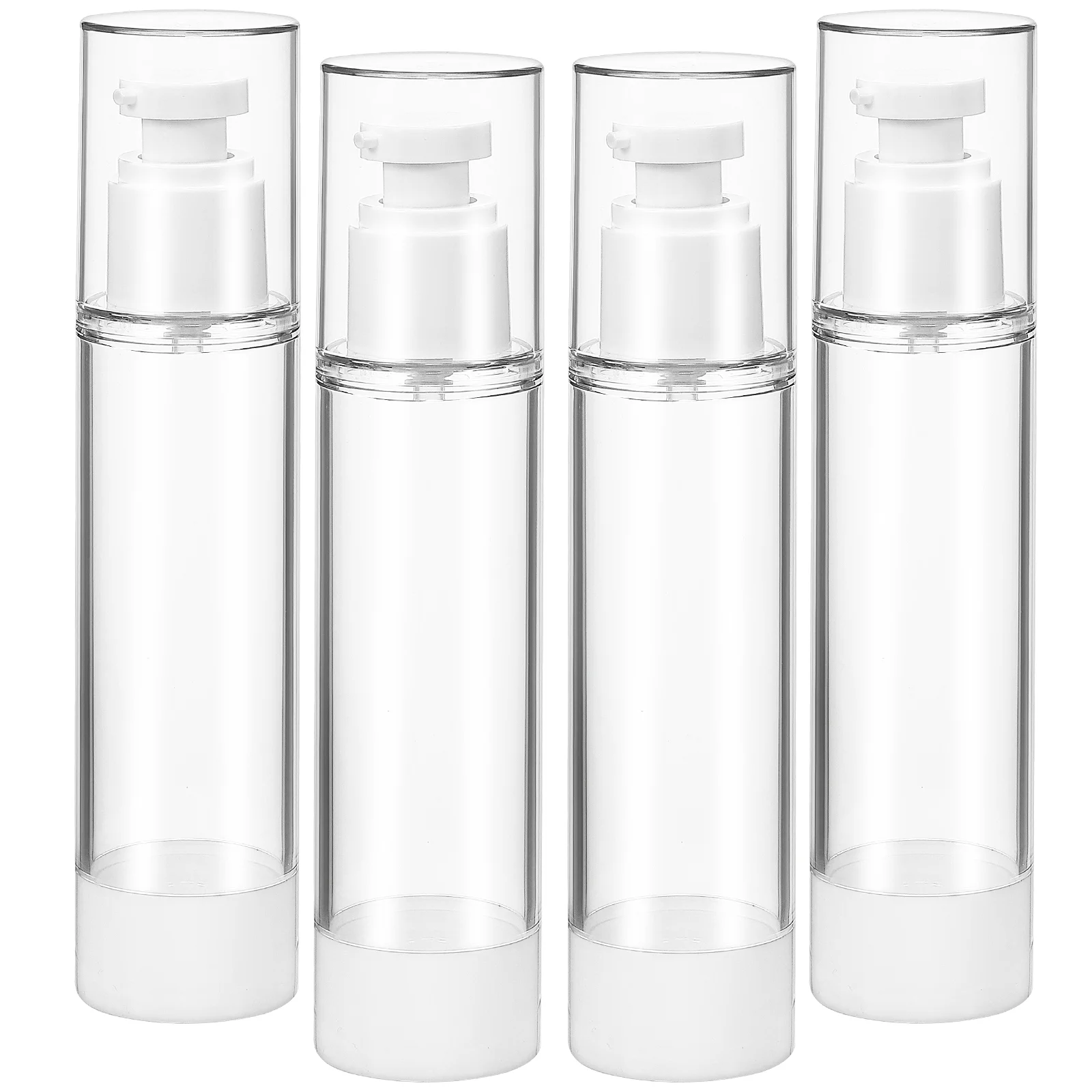 

4 Pcs Cream Vacuum Lotion Bottle With Pump Empty Travel Bottles Shampoo Bottled Airless Containers For Toiletries