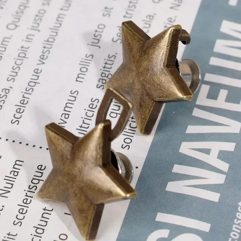 Metal Star Buttons Snap Fastener Pants Pin Detachable Clip Waist Tightening Clothing Buckle for Jeans Skirts No Sewing Required