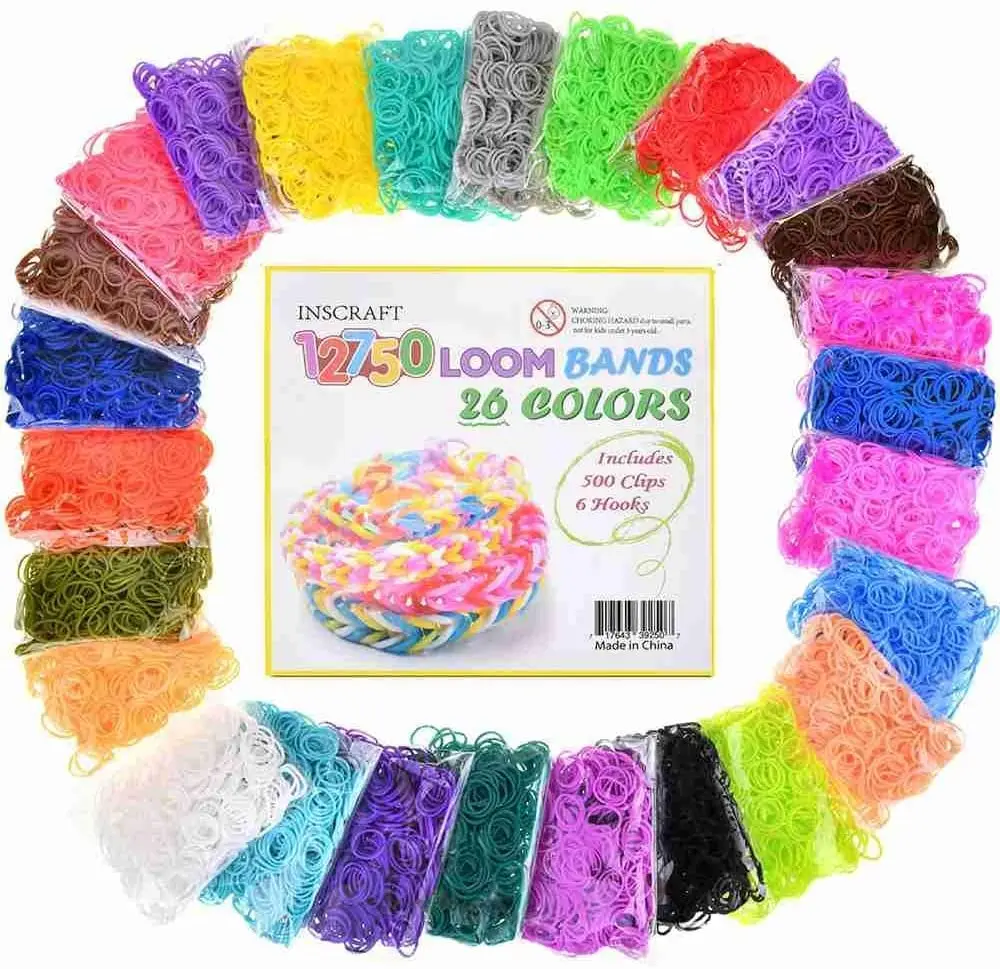 Rubber Loom Bands Girl Gift Children Elastic Band Weaving Lacing Bracelet Toy Gum Bracelets Diy Material Set 600pcs loom band weaver kit loom band kit loom band weaver rubber band bracelet kit jewellery making kit friendship bracelet making kit