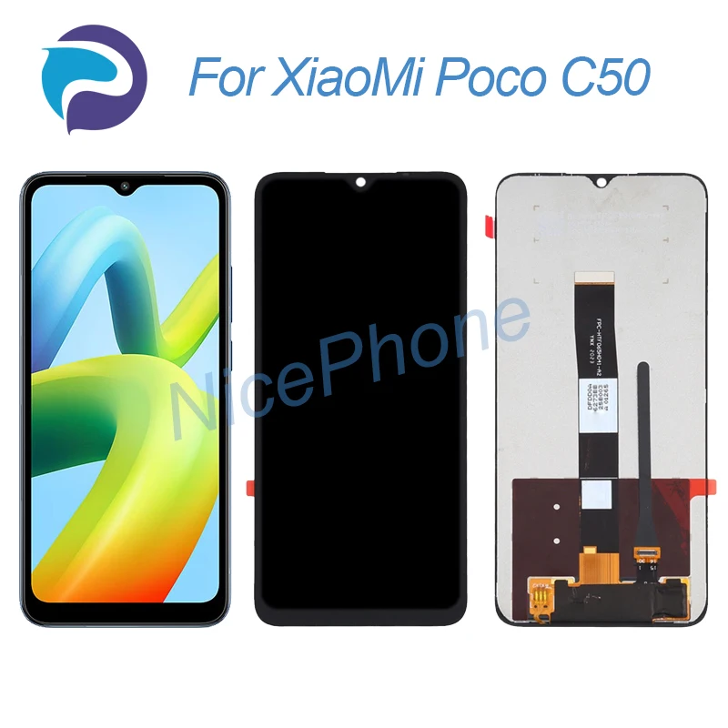 

For XiaoMi Poco C50 LCD Display Touch Screen Digitizer Assembly Replacement MZB0D3DIN, 220733SPI/SPH Poco C50 Screen Display LCD