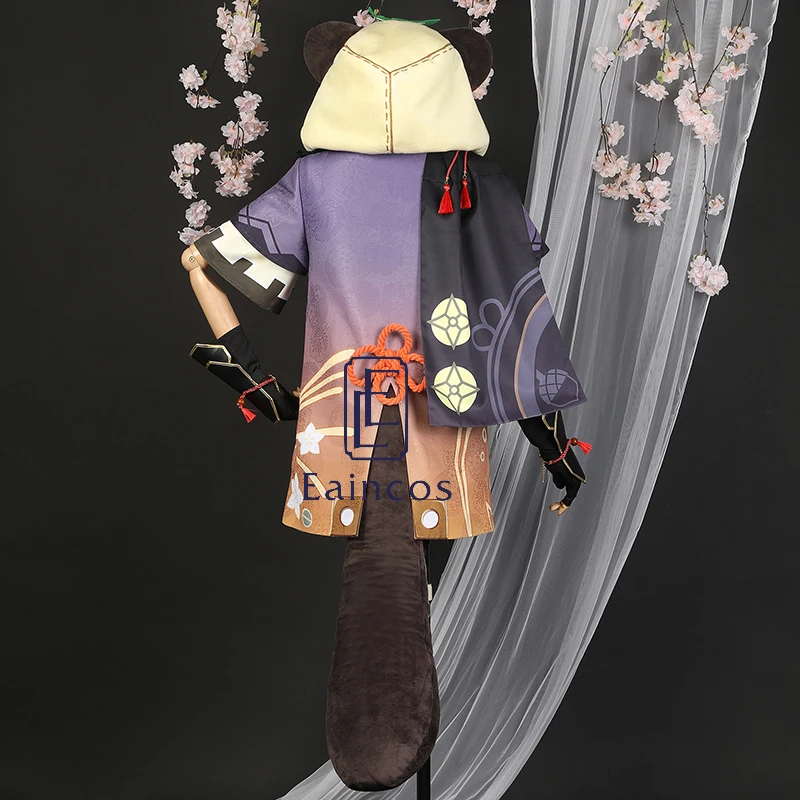 Game Genshin Impact Sayu Cosplay Halloween Party Costume Women Cute Outfit Uniform Full SetTail