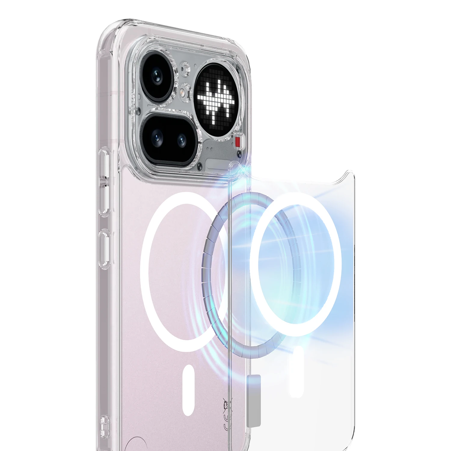 Magnetic Transparent Acrylic Bumper Case With All-Wrap Protection