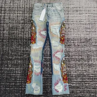 men stitching embroidery distressed jeans 1