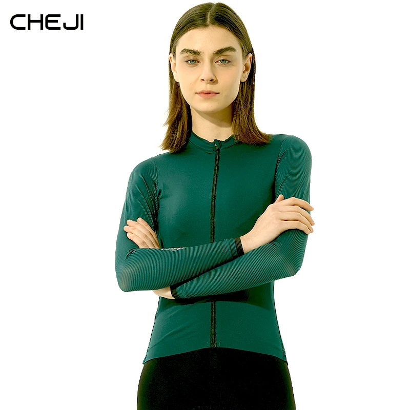 

cheji cycling clothing women's spring and summer road bike long-sleeved top temperament all-match