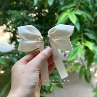 Pince à cheveux avec nœud latéral pour fille, mignonne, faite à la main, frange de tempérament, accessoires pour cheveux, cadeau, vente en gros, nouvelle collection 6