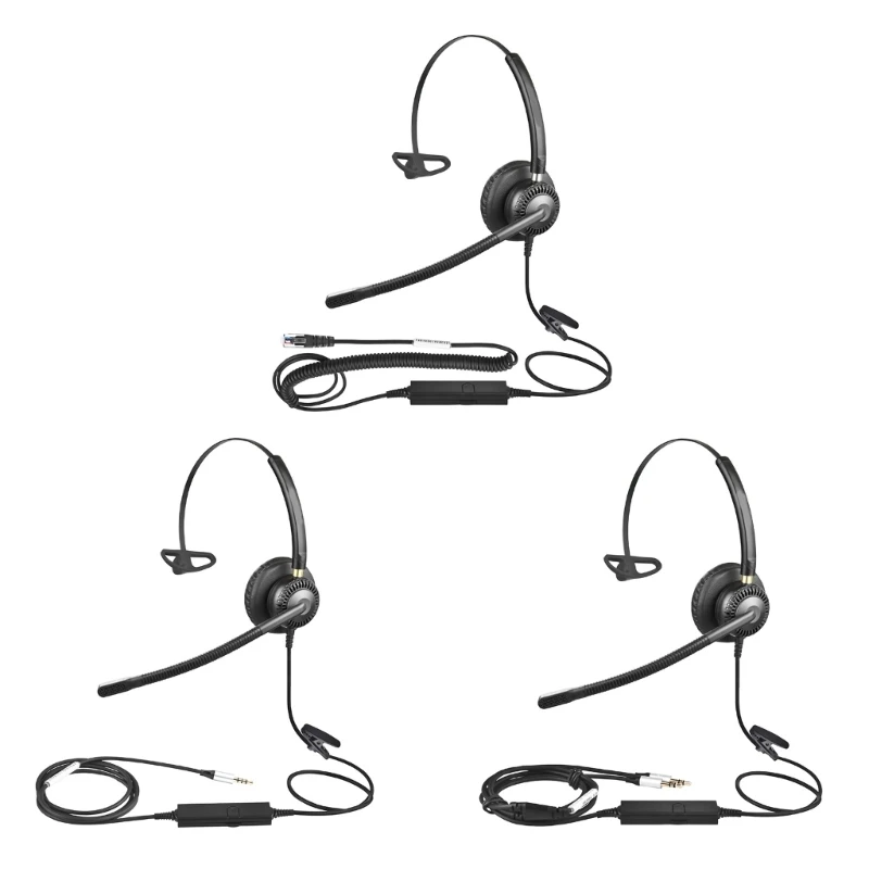 

CF71 Monaural Earbud Earphone Single ear Headset Phone Great for Telemarketing HandsFree Communication