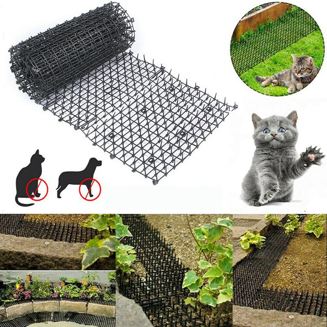 Gardening Anti Cat Network Cat Scat Mats Trees Skewer Prickle Strips Spikes 1 Pcs 200x30x 1.8cm And Dog Proof Mesh Fence cat scat mat cat safety net pet fence barrier